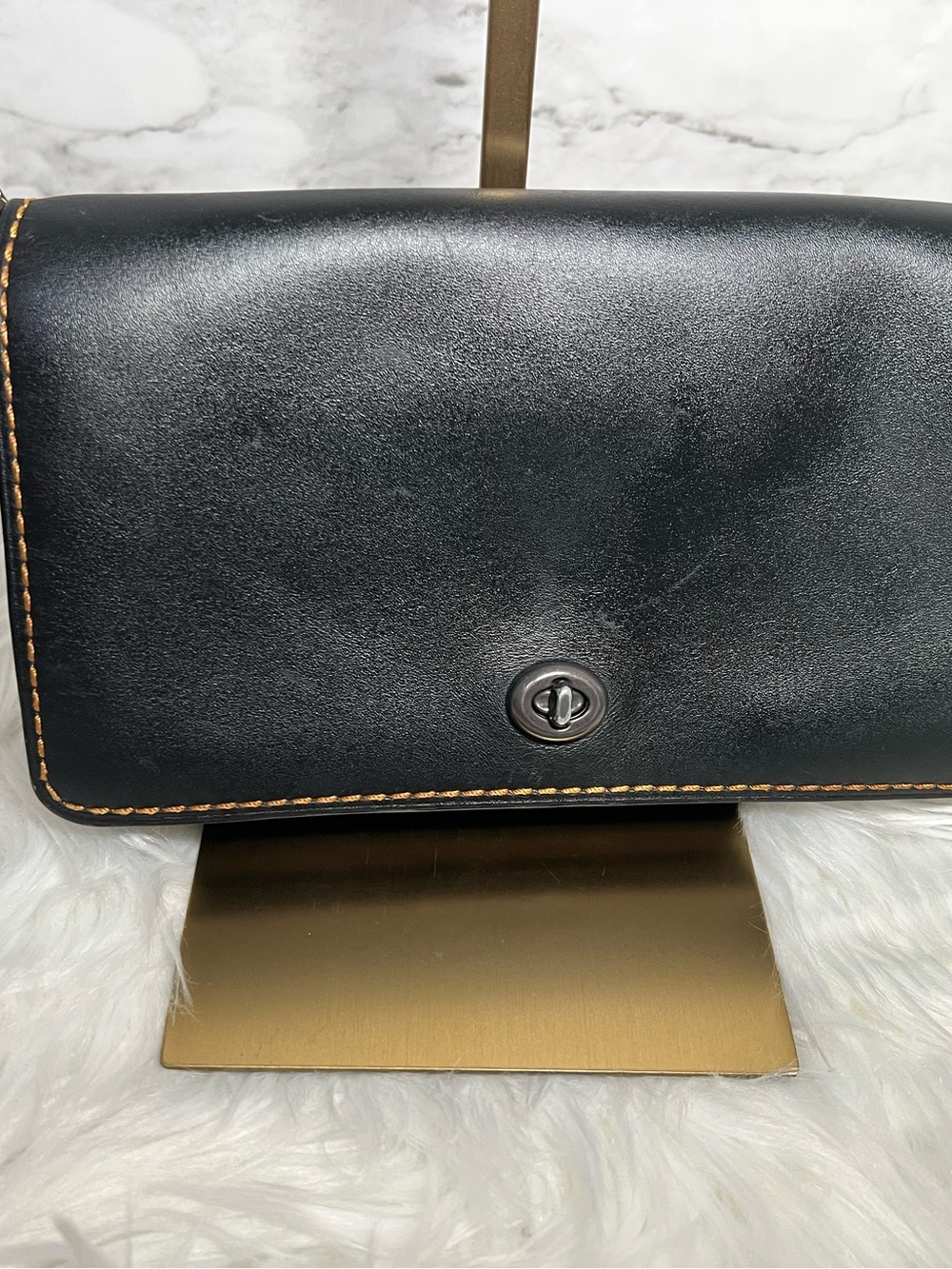 Coach Dinky 1941 Black Glove Leather Crossbody Bag - Picture 4 of 15